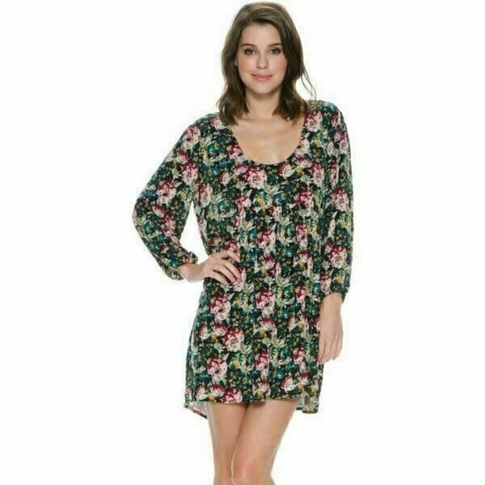 Knot Sisters Echo Park Flawless Floral Dress Multi Color Size Small NG33 - Picture 3 of 11